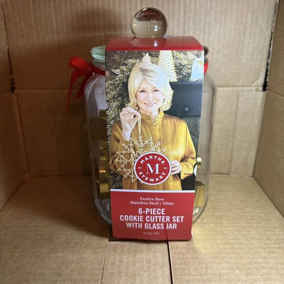 Martha Stewart 6pc. Cookie Cutter Set With Jar - Picture 1 of 4